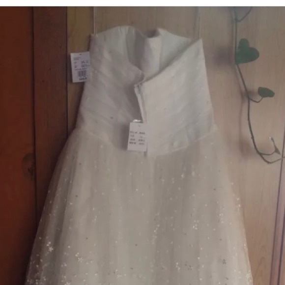 David’s Bridal Galina Strapless Wedding Dress - Picture 3 of 8